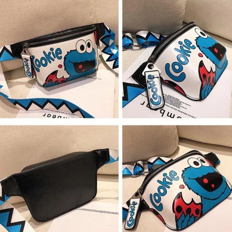 sac banane cuir femme design dessin animé
