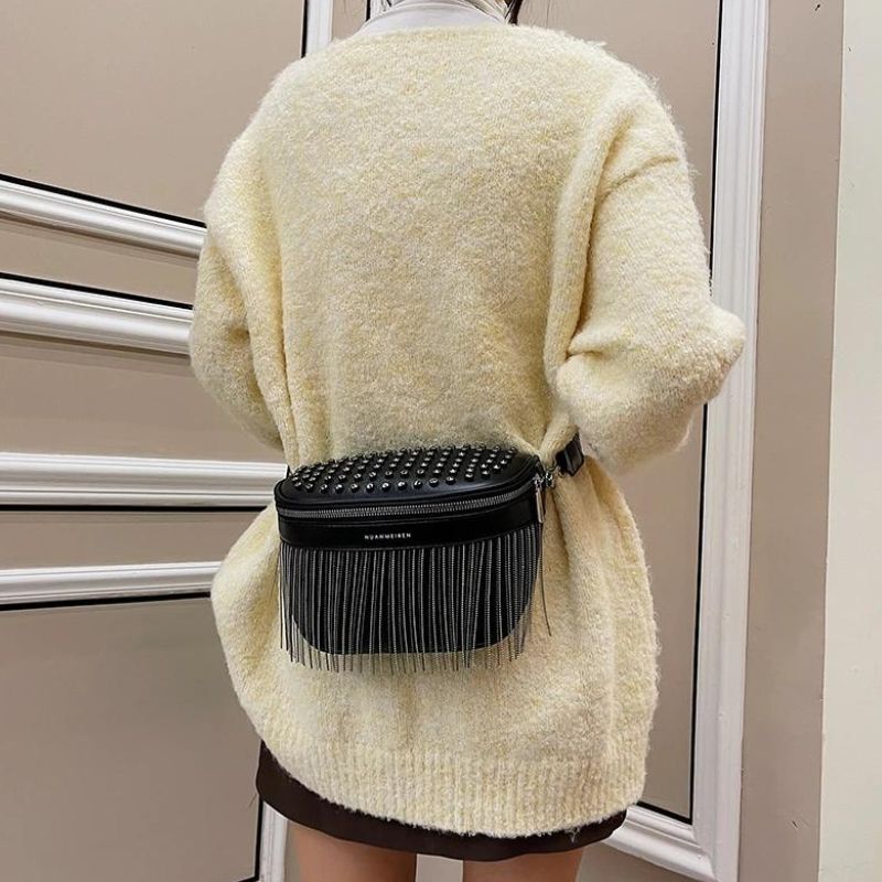 sac banane cuir de luxe femme à la ceinture