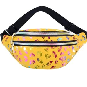 Sac banane femme pour festival jaune
