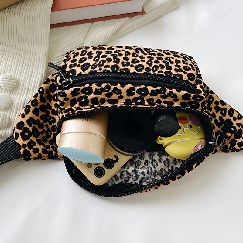 sac banane léopard avec rangements