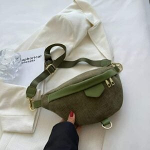 banane velours côtelé vert chic