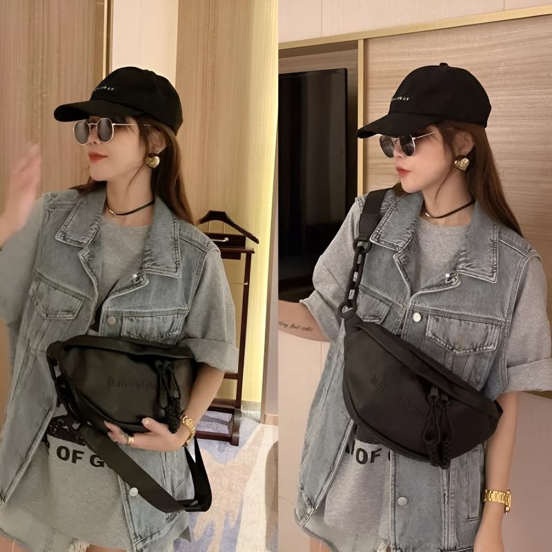 grand sac banane cuir femme design
