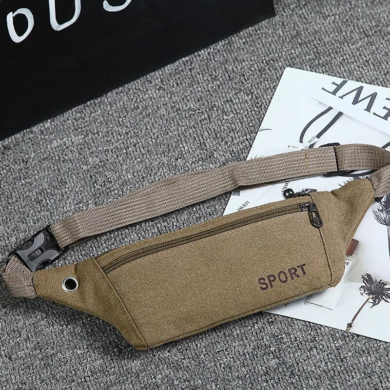 sac banane année 80 kaki