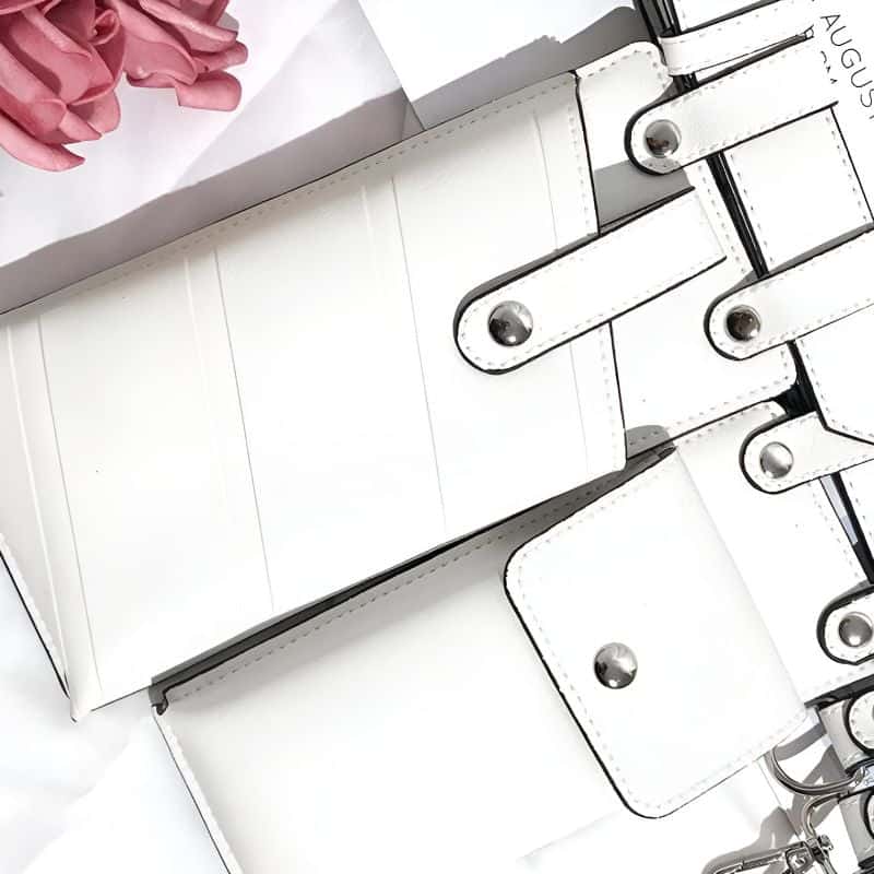 sac banane ceinture cuir femme blanc
