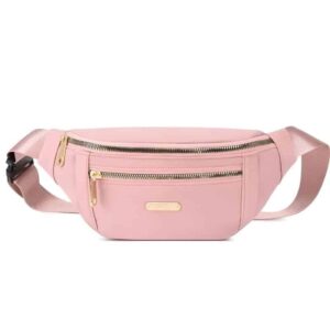 sac banane en coton rose vue de face