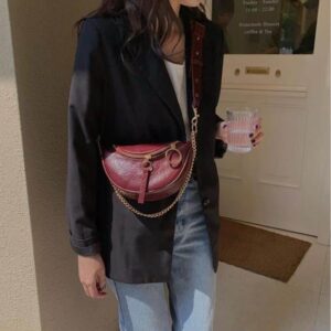 Sac banane cuir bronze bandoulière