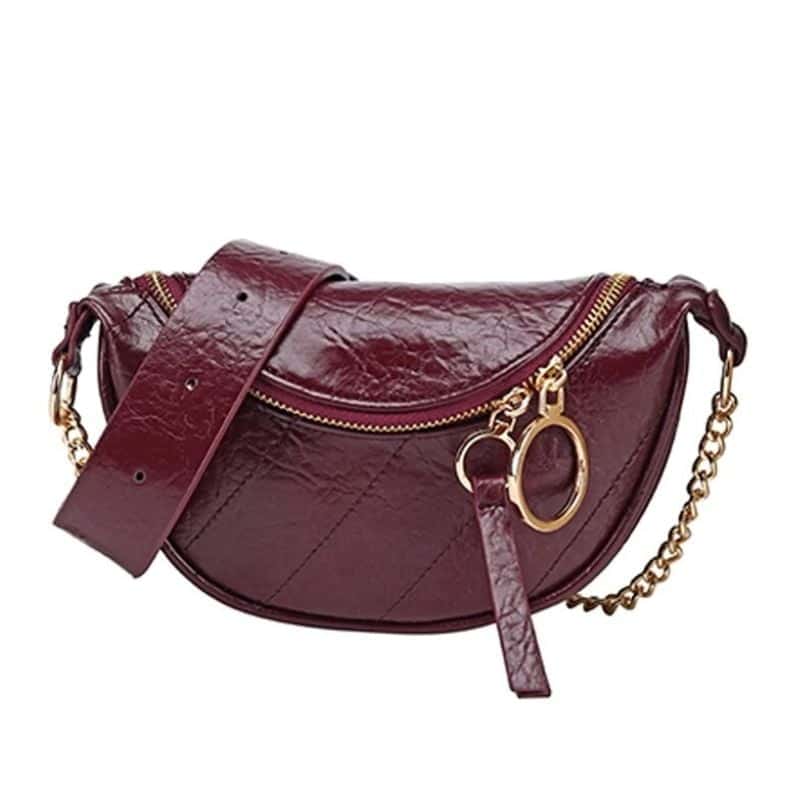 sac banane cuir bronze photo principale