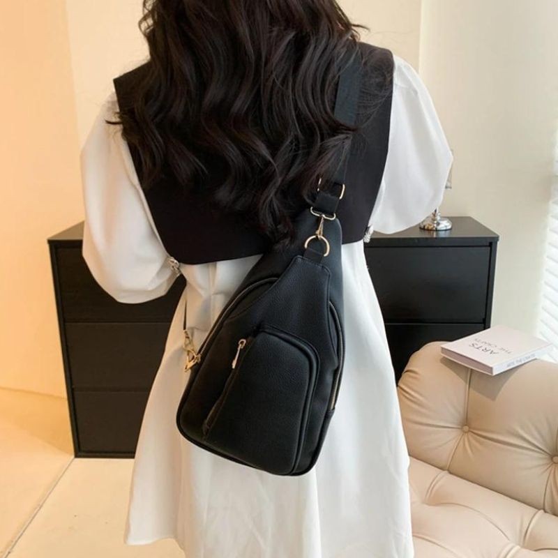sac banane cuir grainé bandoulière dos