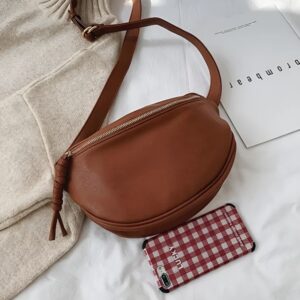 sac banane femme pour l'hiver de couleur marron