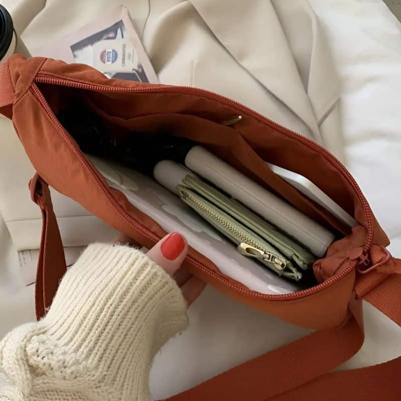 intérieur sac banane femme pour le printemps couleur orange