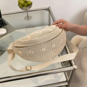 sac banane paille chic