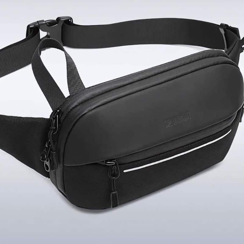 sac banane rectangulaire noir