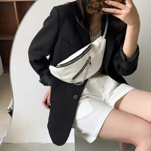 sacoche ventrale en cuir pour femme bandoulière