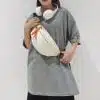 Sac banane femme crème