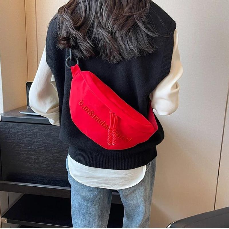Sac banane femme rouge qualité