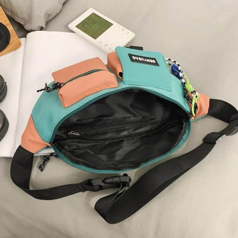 Sac banane femme turquoise bon prix