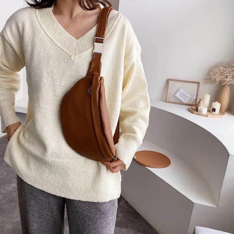sac banane bronze femme résistant