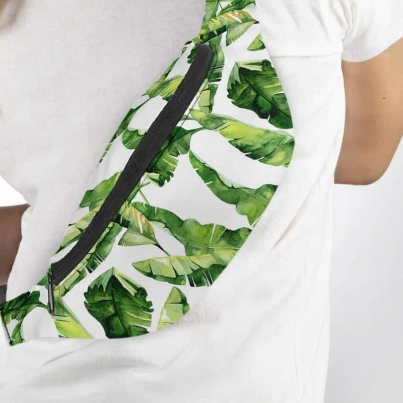 sac banane blanche et verte homme design