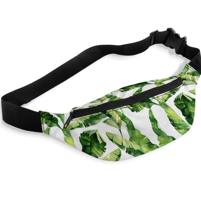 sac banane blanche et verte homme