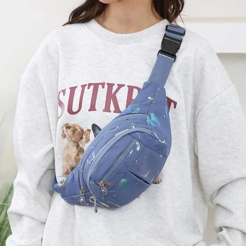 sac banane bleu électrique joli