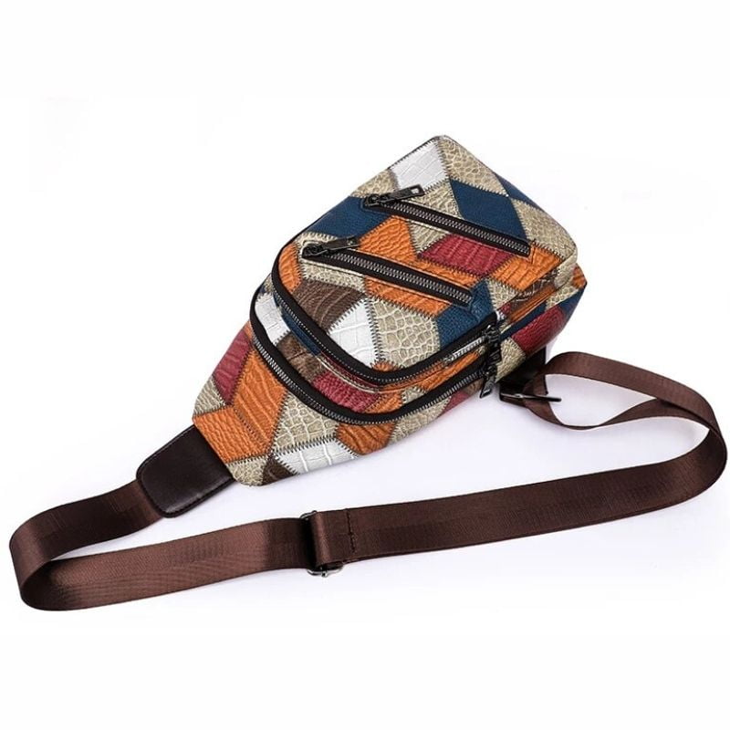 sac banane cuir et tissus joli