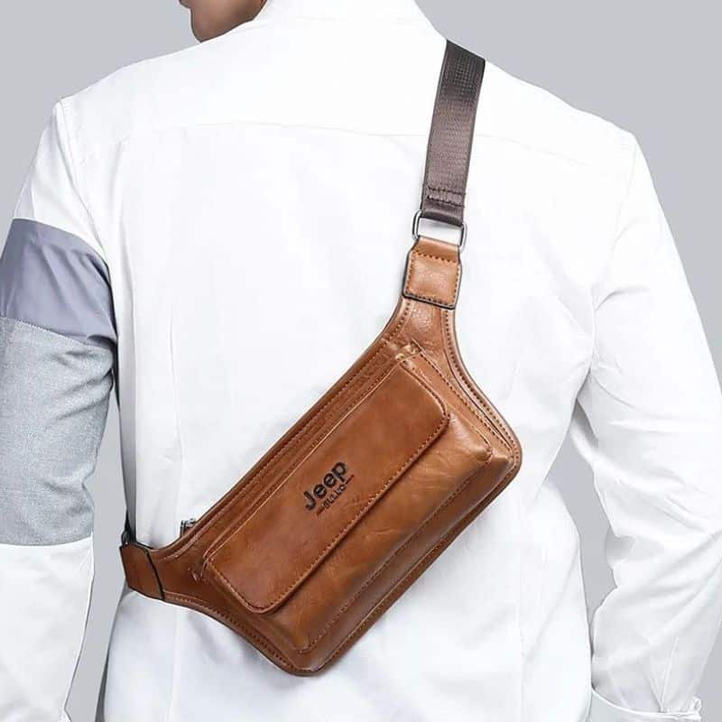 sac banane cuir homme luxe joli