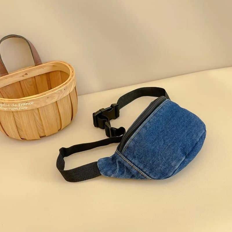 sac banane enfant bleu design