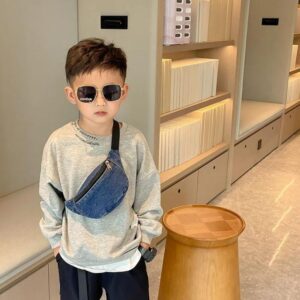 Sac banane enfant bleu