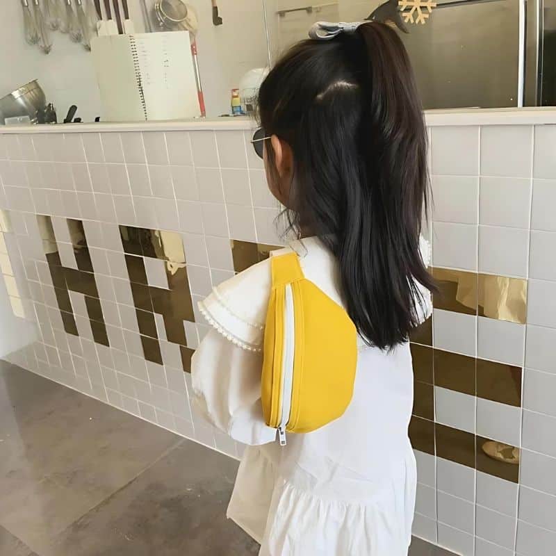 sac banane enfant jaune design