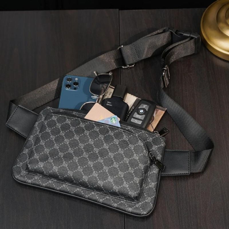 sac banane faux cuire homme pratique