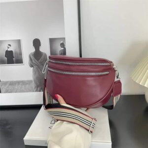 Sac banane femme bordeaux