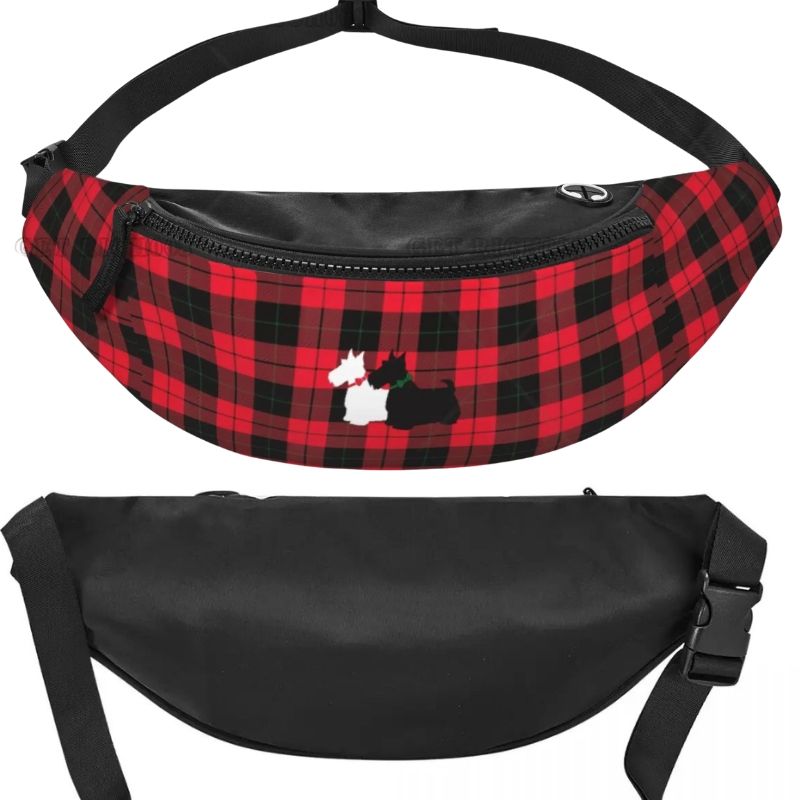 sac banane femme écossais double vue