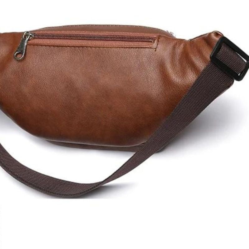 sac banane homme cuir marron qualité