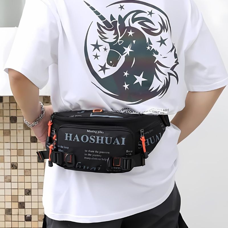 sac banane homme ecriture design