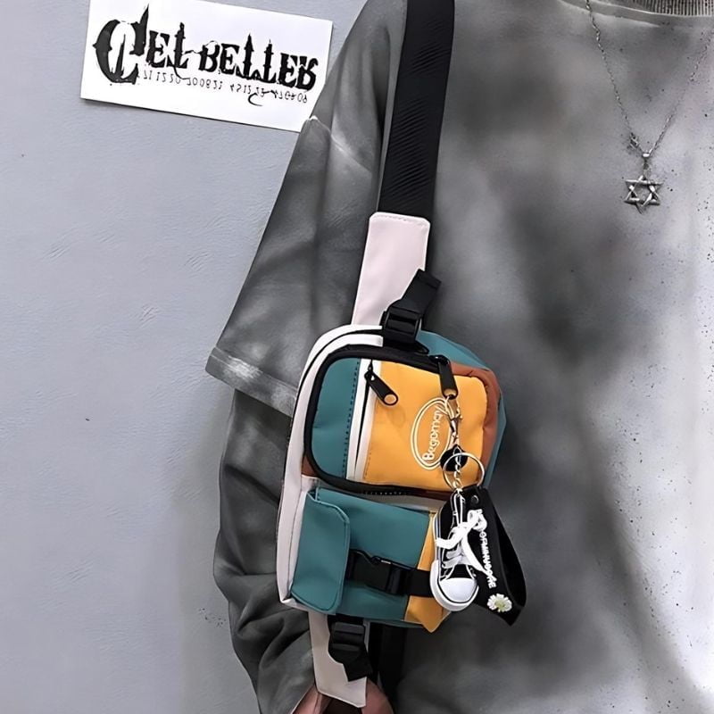 sac banane homme multicolore esthétique