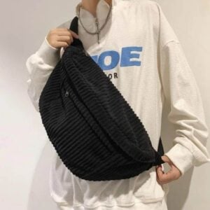 sac banane homme velours