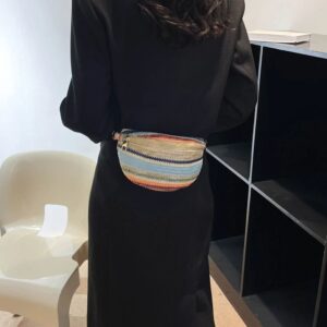 sac banane multicolore bleu bas du dos