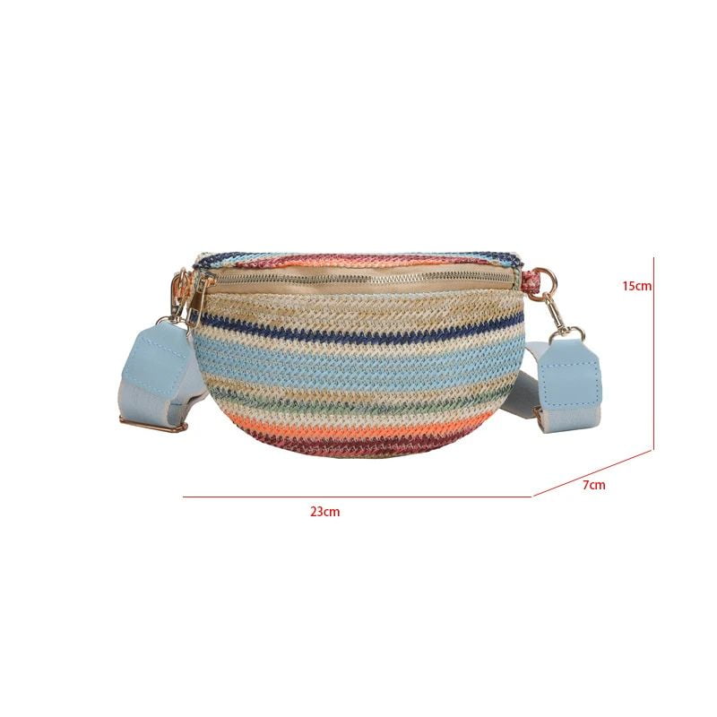 sac banane multicolore bleu dimensions