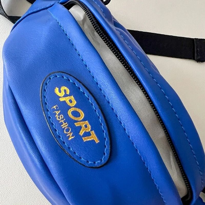 une banane sac en cuire bleu foncé fille design
