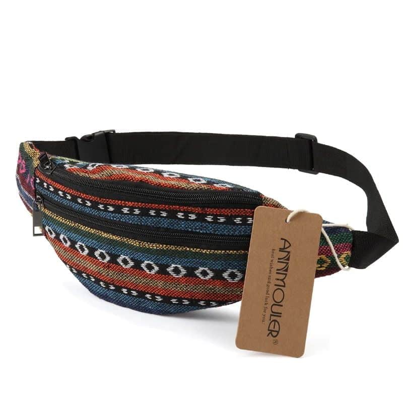 sac banane en pagne vue de profil